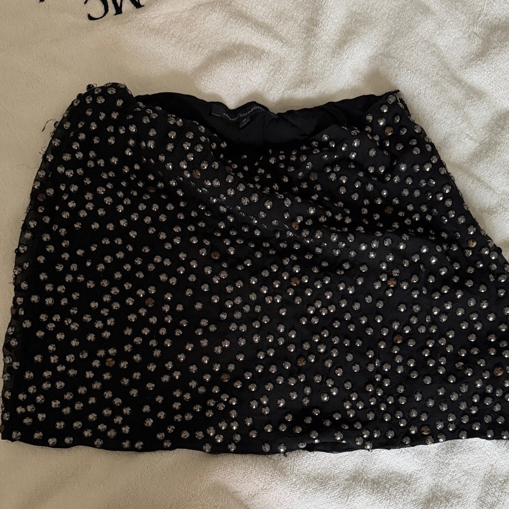 Black Embellished French Connection Mini Skirt - Women